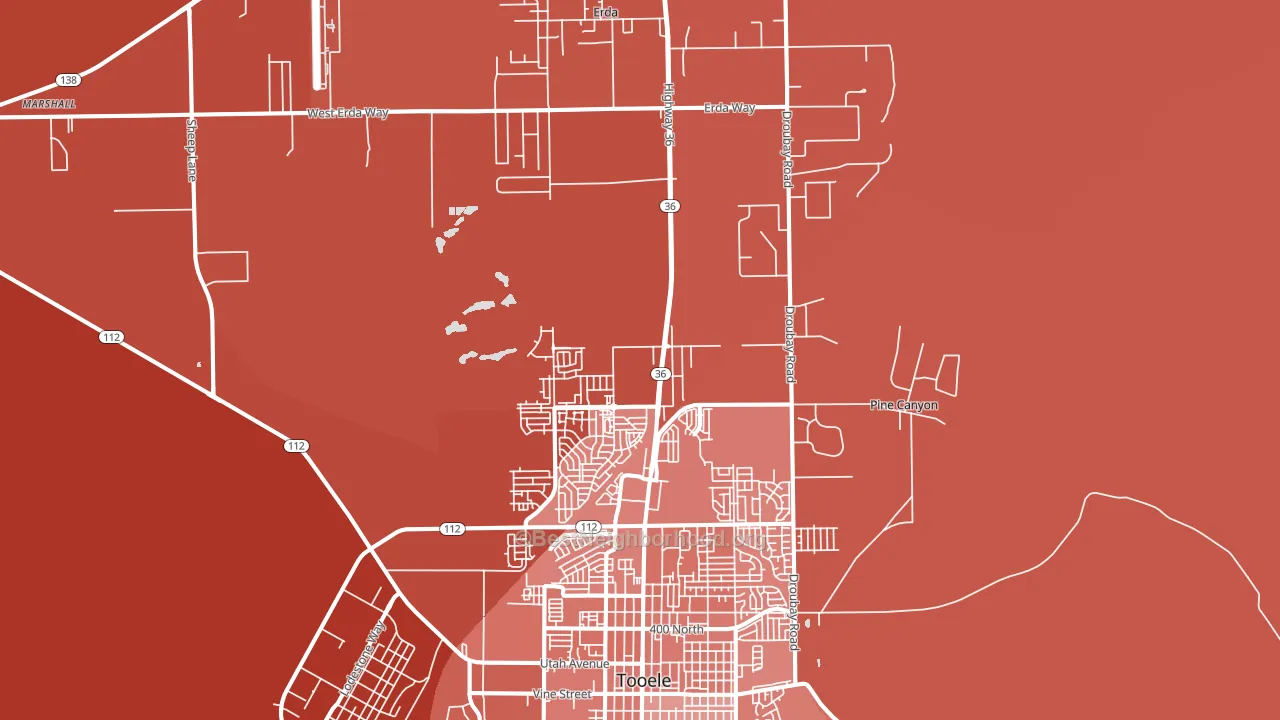 Tooele, UT block-group political-lean map