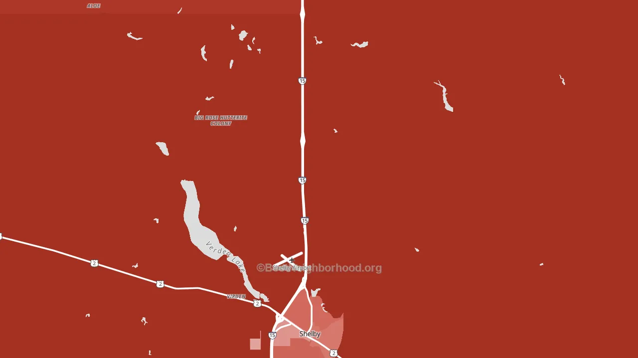 Toole County, MT block-group political-lean map