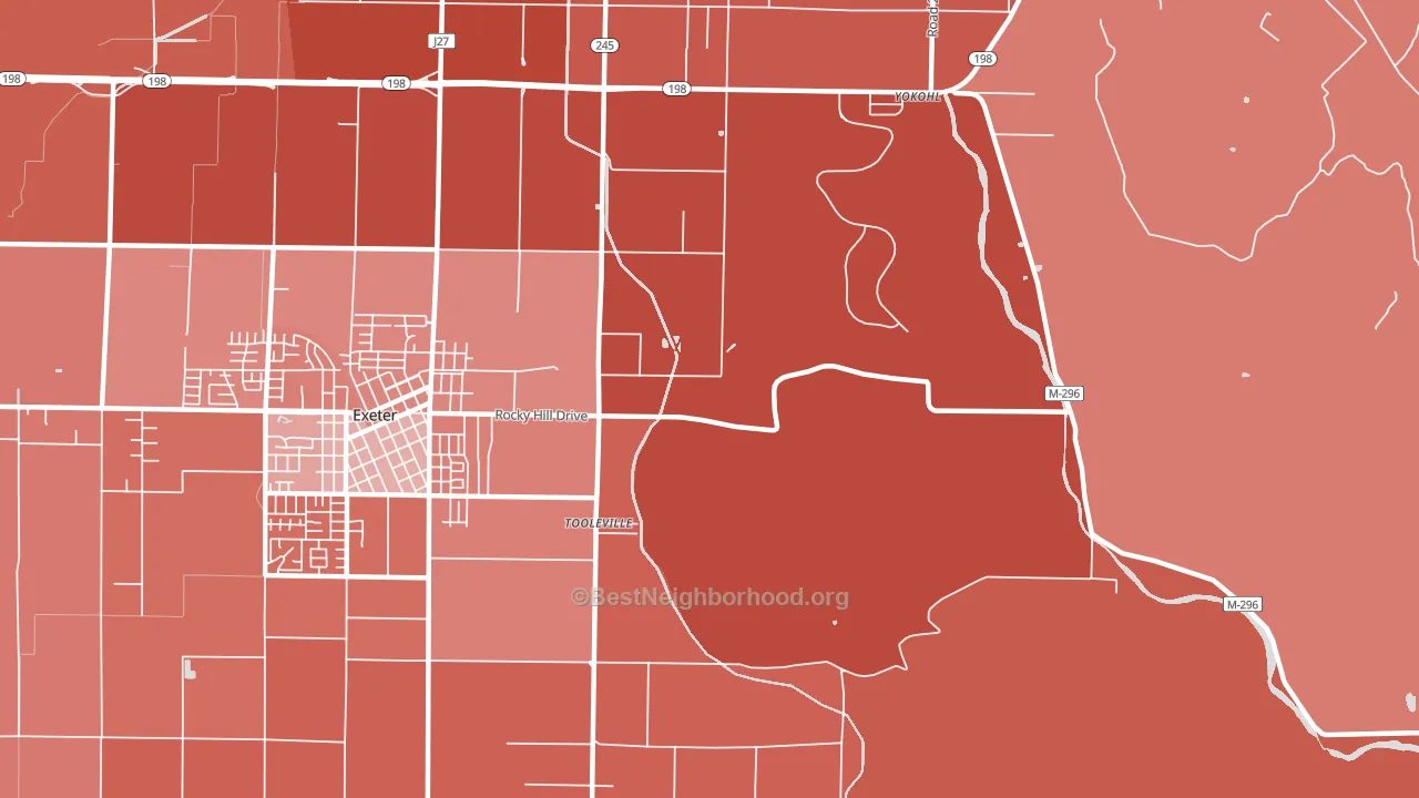 Toolville, CA block-group political-lean map
