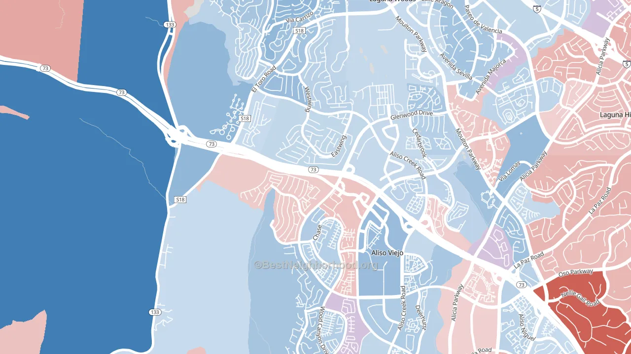 Top-of-the-World, CA block-group political-lean map