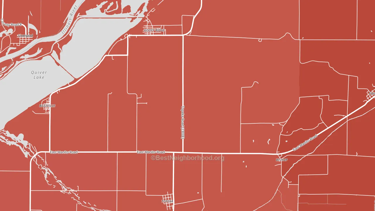 Topeka, IL block-group political-lean map