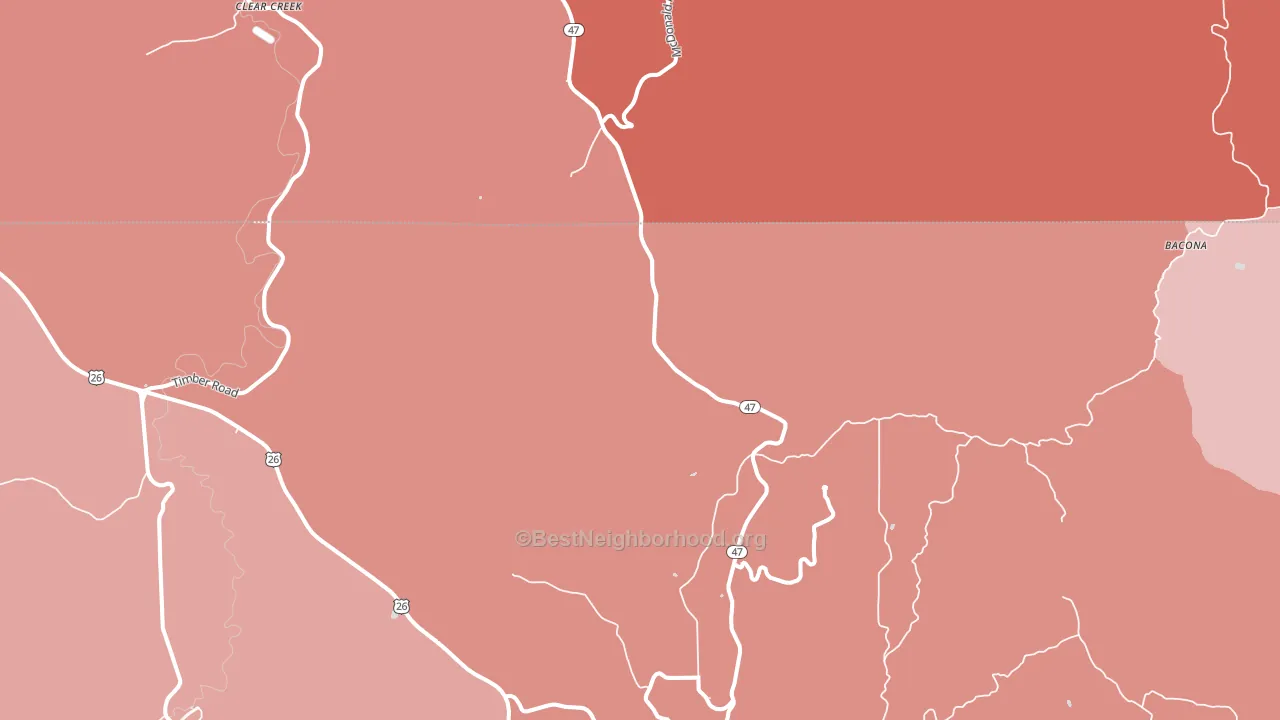 Tophill, OR block-group political-lean map