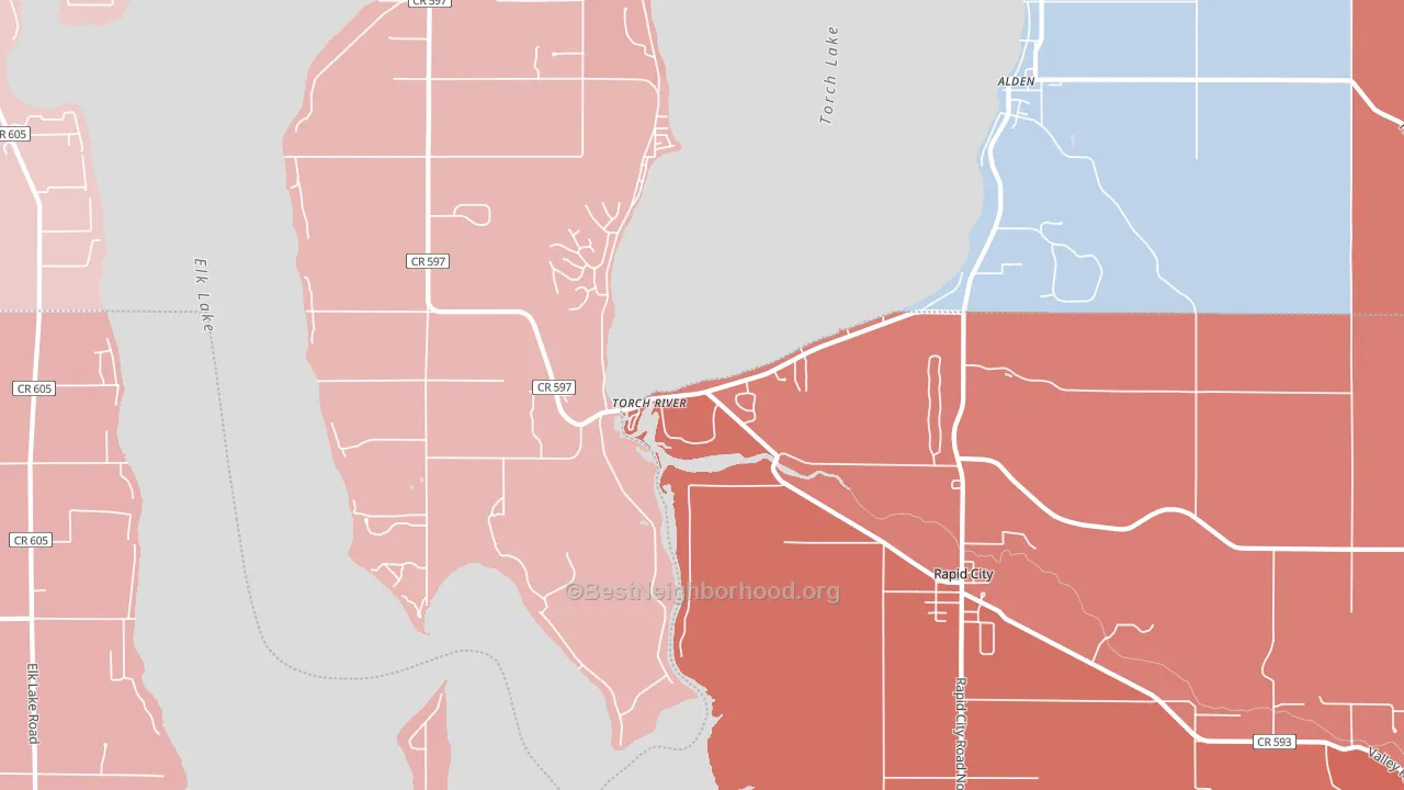 Torch River, MI block-group political-lean map