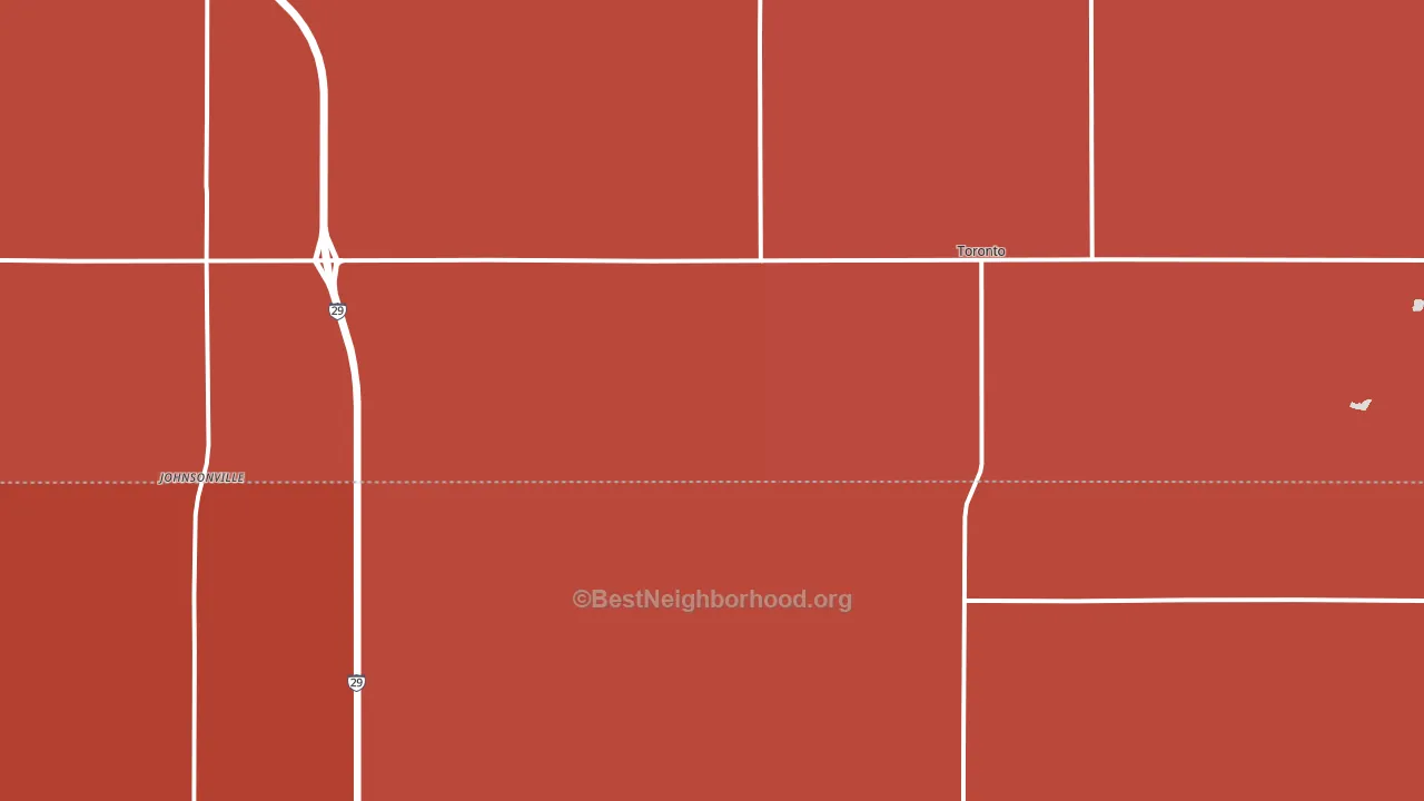 Toronto, SD block-group political-lean map