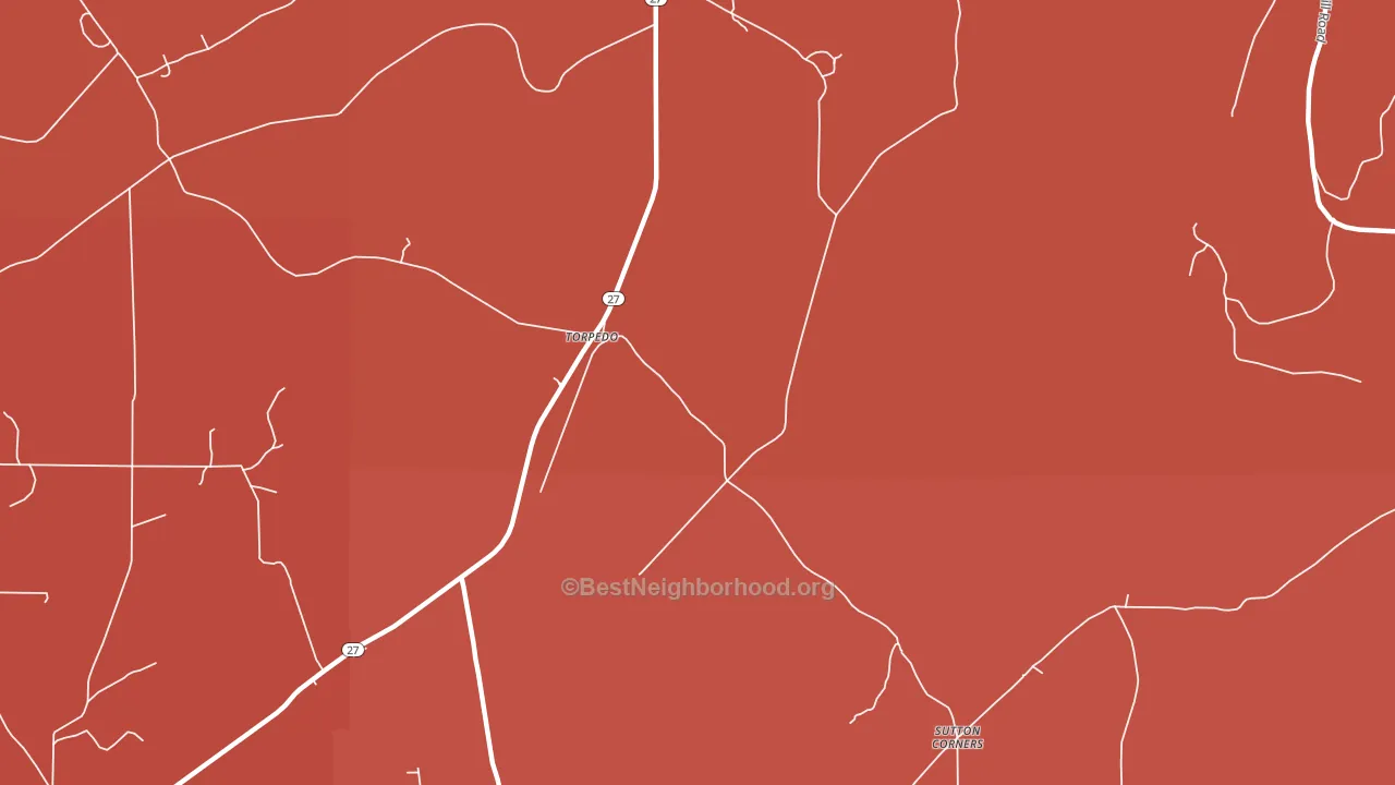Torpedo, PA block-group political-lean map