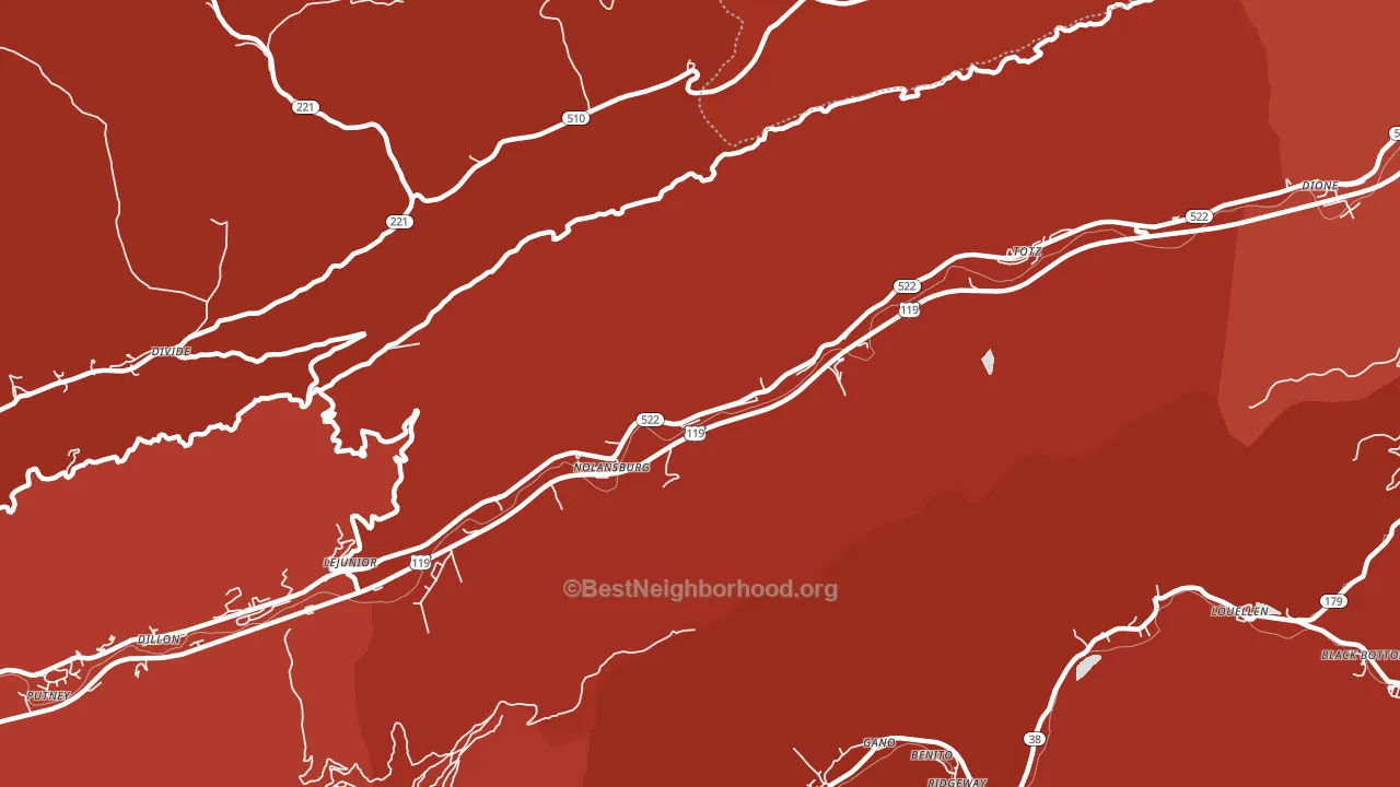 Totz, KY block-group political-lean map