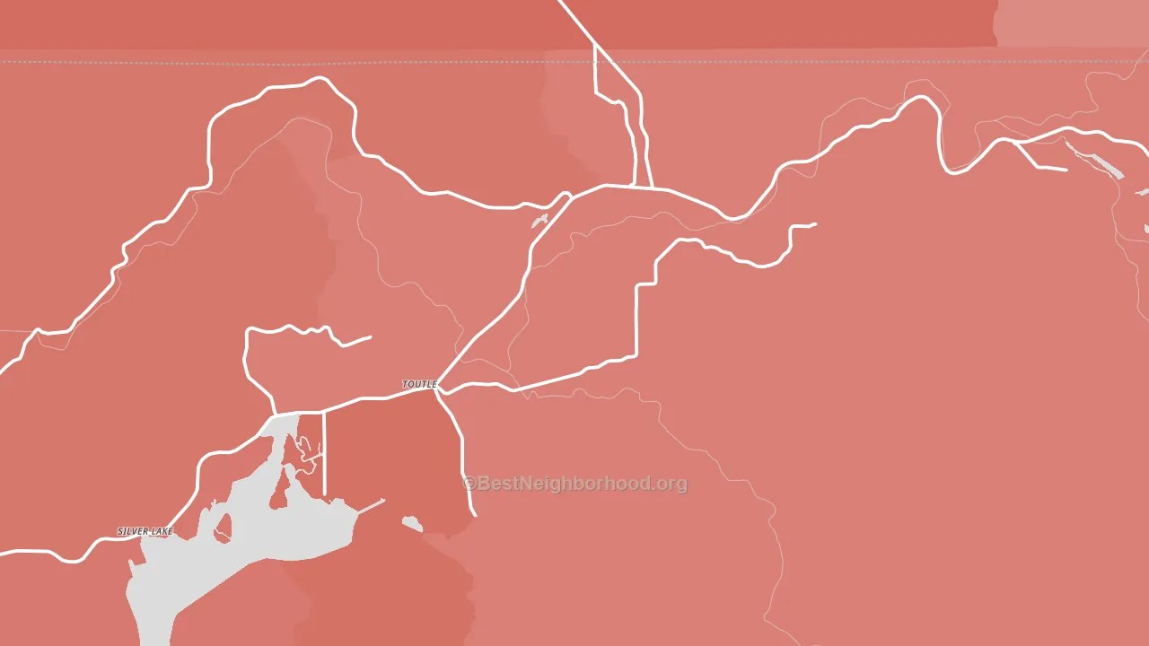 Toutle, WA block-group political-lean map