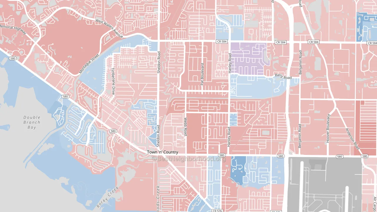 Town 'N Country Park, Town 'n' Country, FL block-group political-lean map