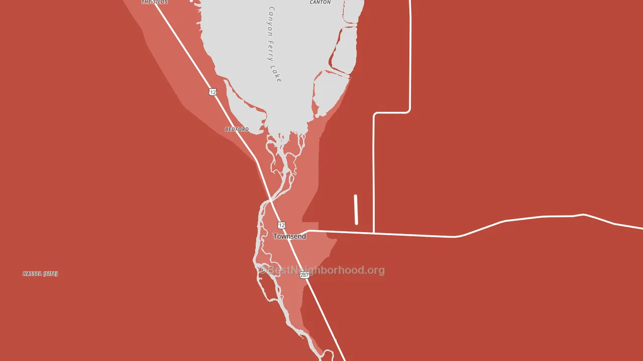 Townsend, MT block-group political-lean map