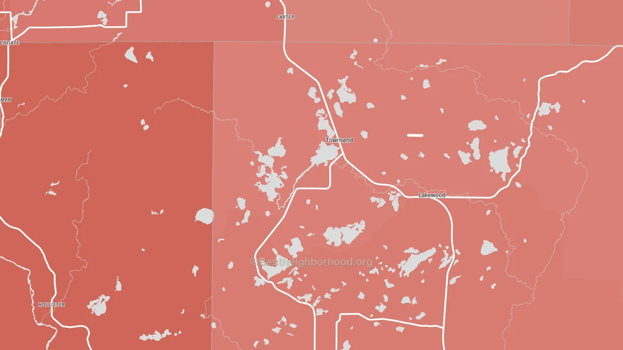 Townsend, WI block-group political-lean map