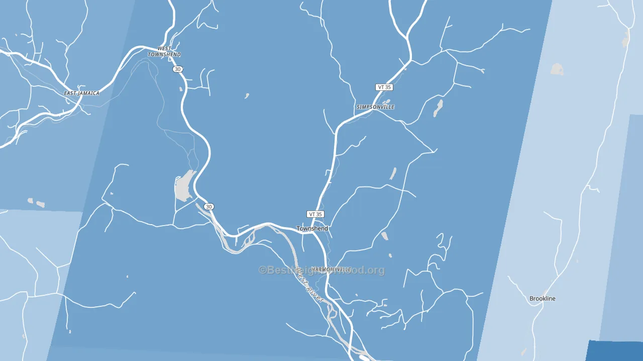 Townshend, VT block-group political-lean map
