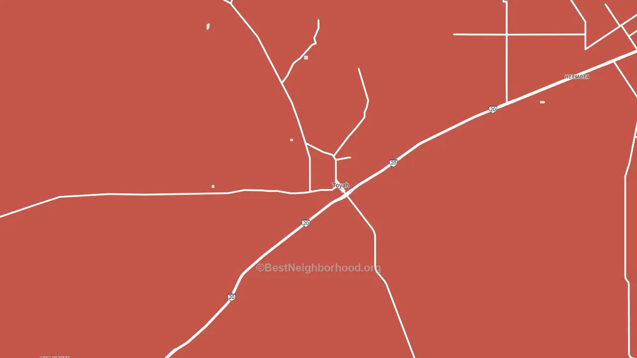 Toyah, TX block-group political-lean map
