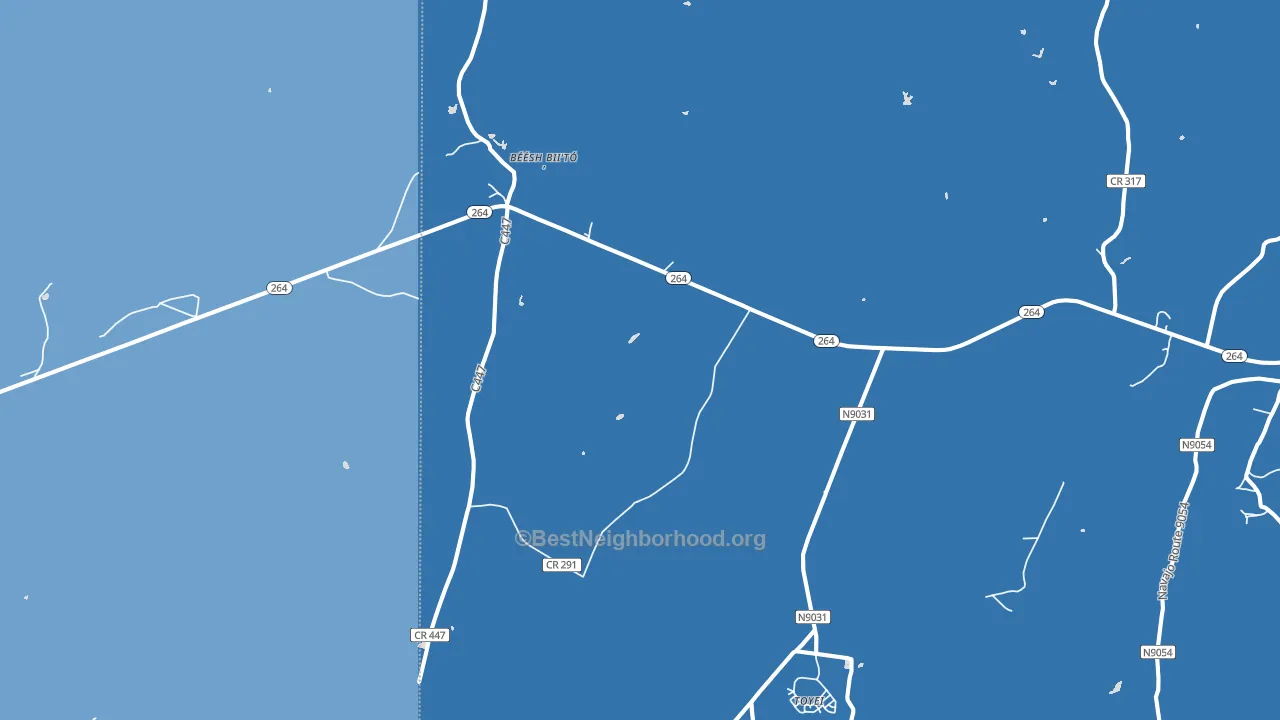 Toyei, AZ block-group political-lean map