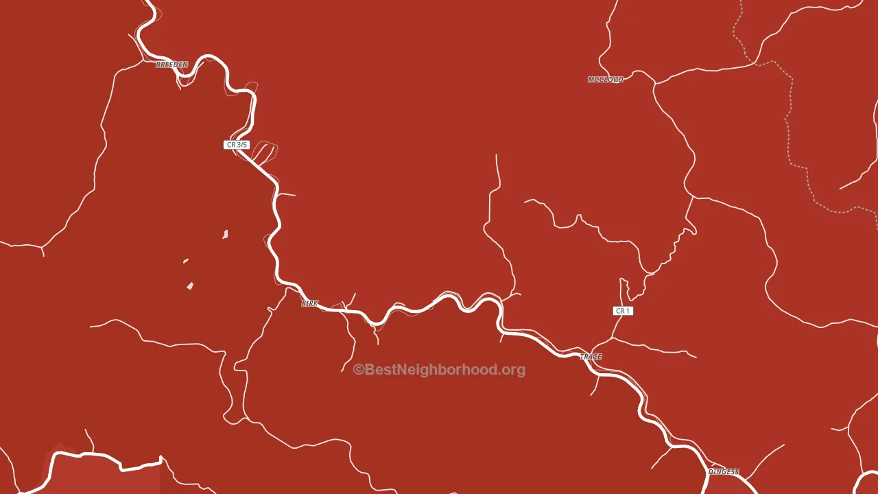 Trace, WV block-group political-lean map