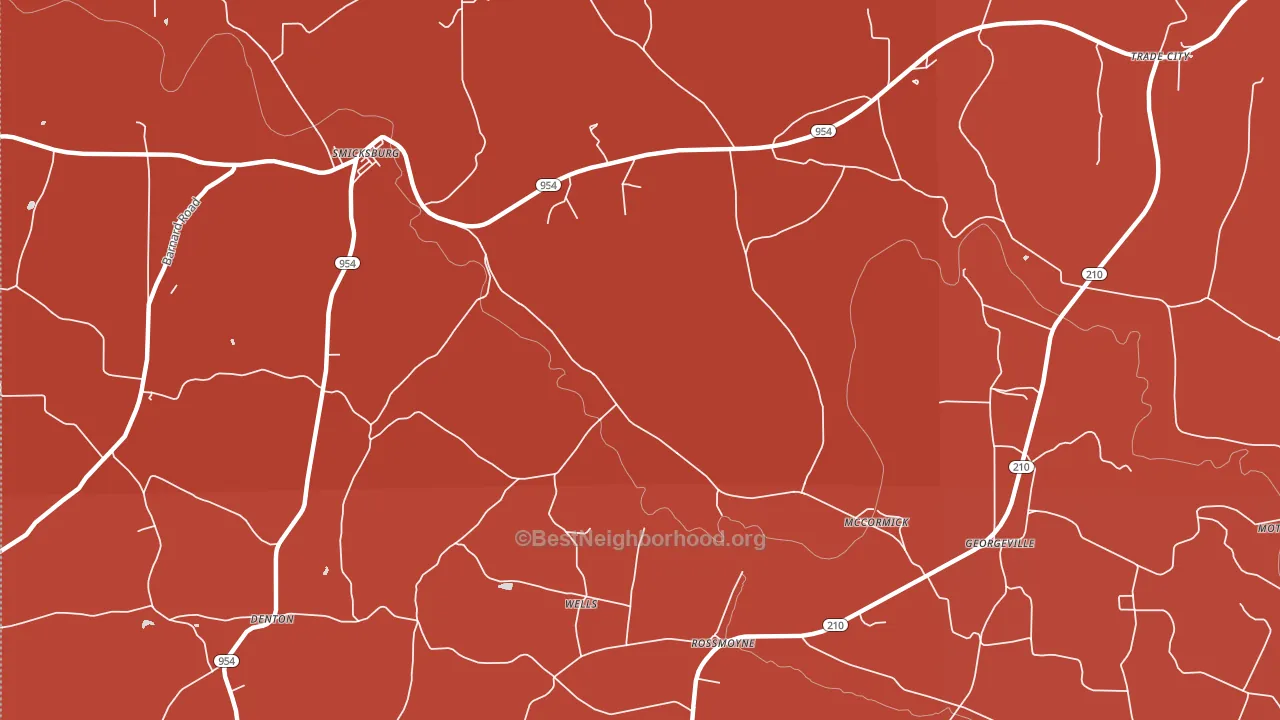 Trade City, PA block-group political-lean map
