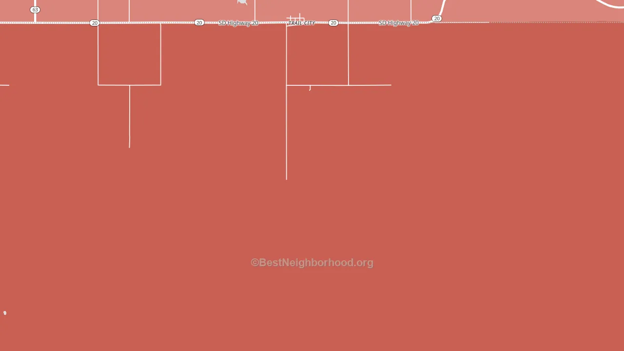 Trail City, SD block-group political-lean map