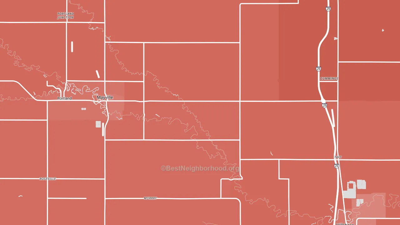 Traill County, ND block-group political-lean map