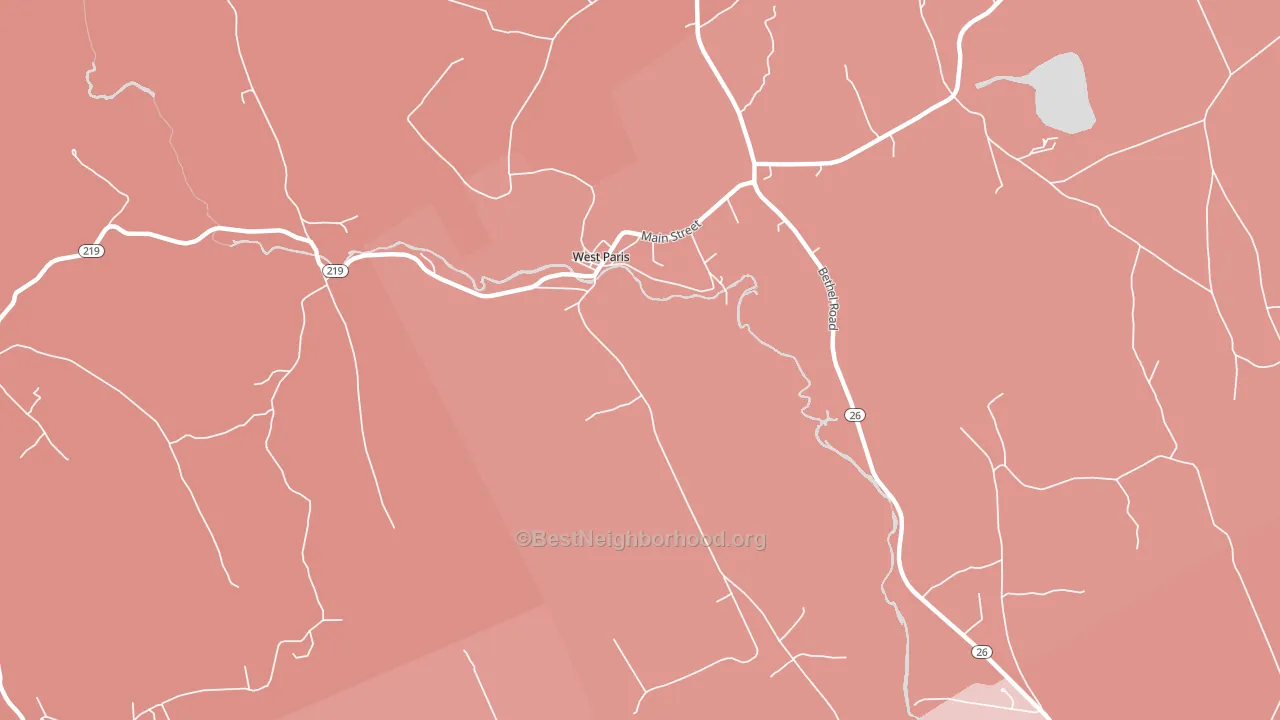 Trap Corner, ME block-group political-lean map