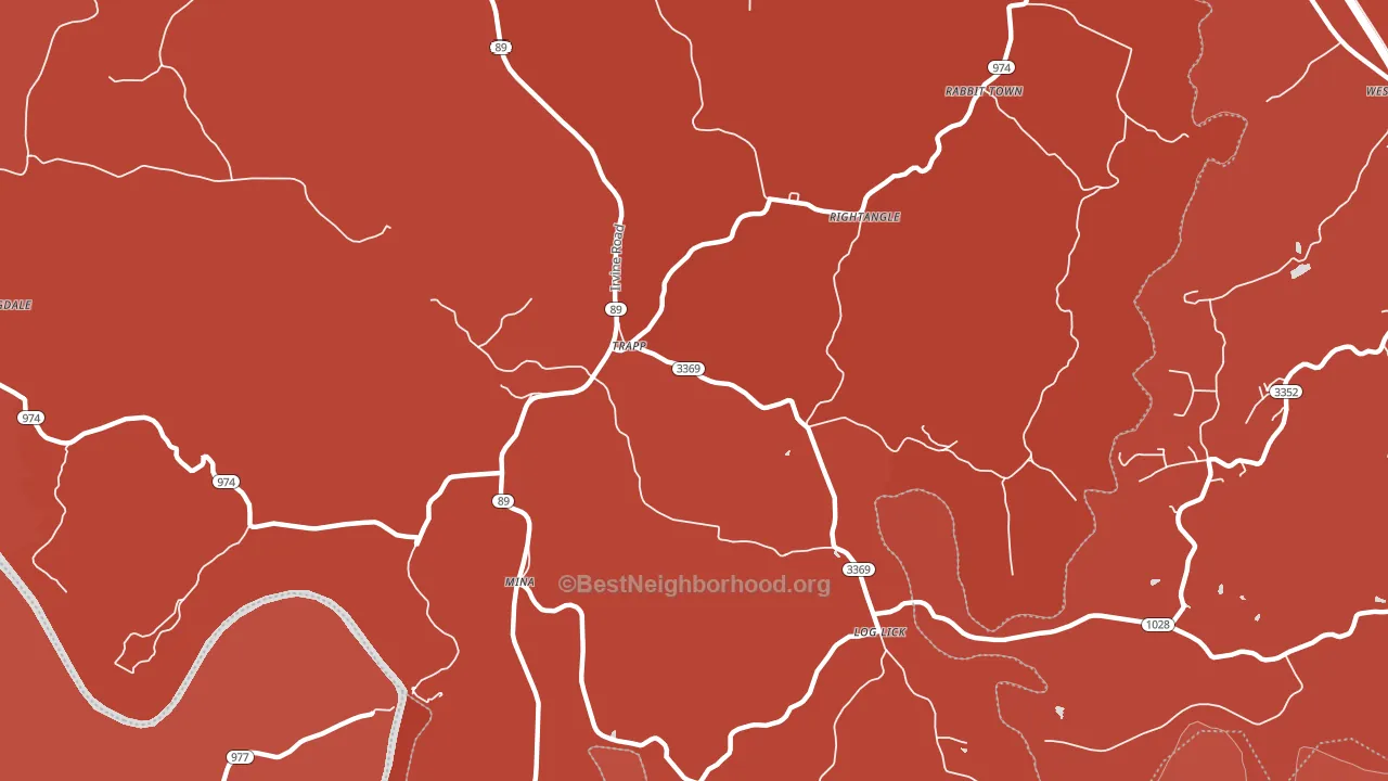 Trapp, KY block-group political-lean map