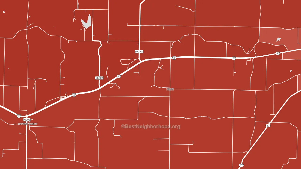 Trask, MO block-group political-lean map