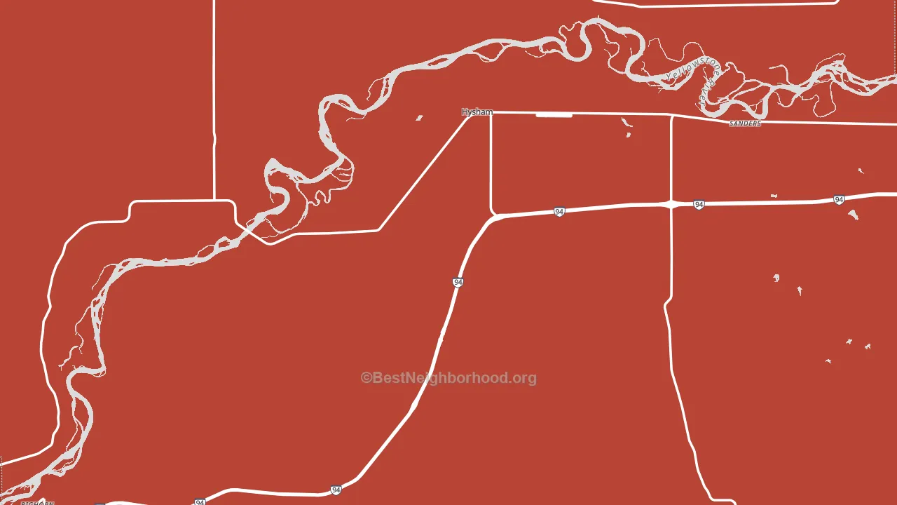 Treasure County, MT block-group political-lean map