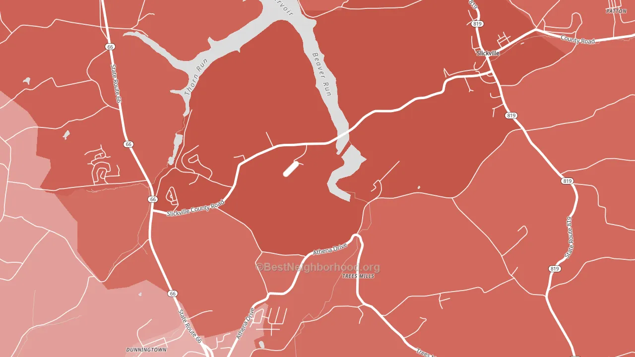 Trees Mills, PA block-group political-lean map