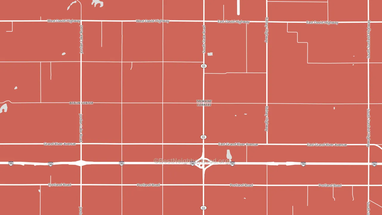 Tremaine Corners, MI block-group political-lean map