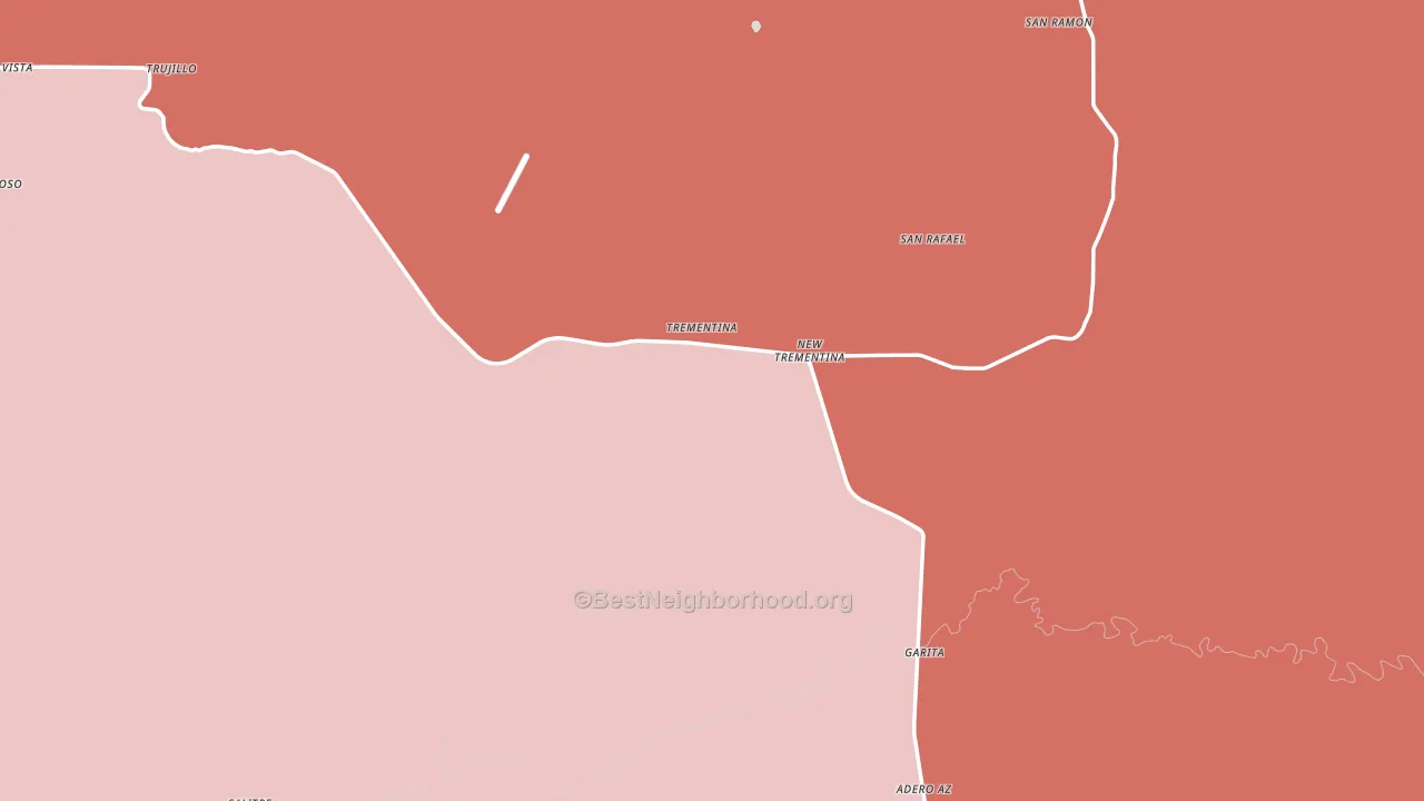 Trementina, NM block-group political-lean map