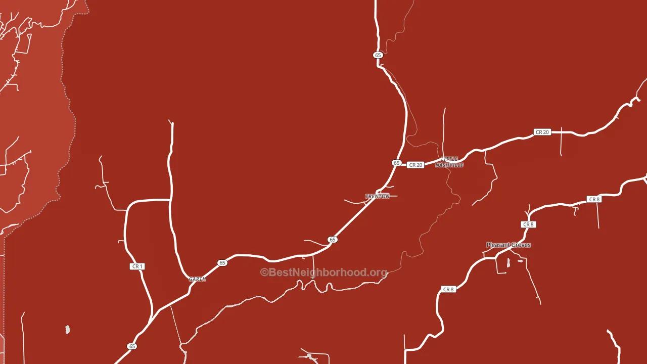 Trenton, AL block-group political-lean map