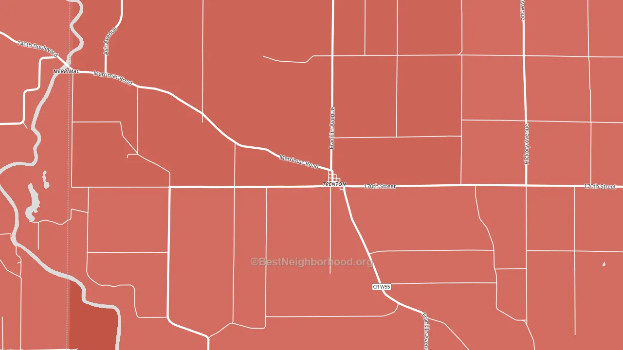 Trenton, IA block-group political-lean map