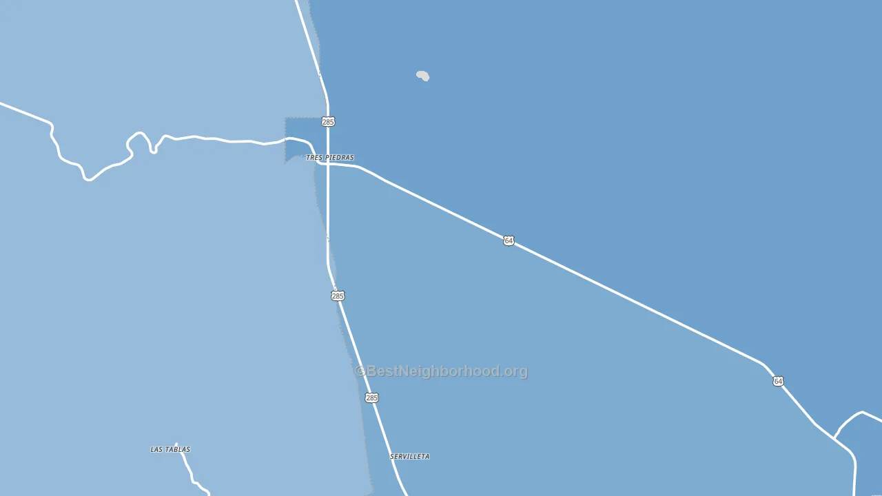 Tres Piedras, NM block-group political-lean map