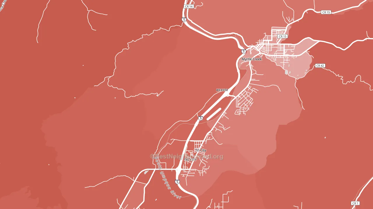 Tri-City, OR block-group political-lean map