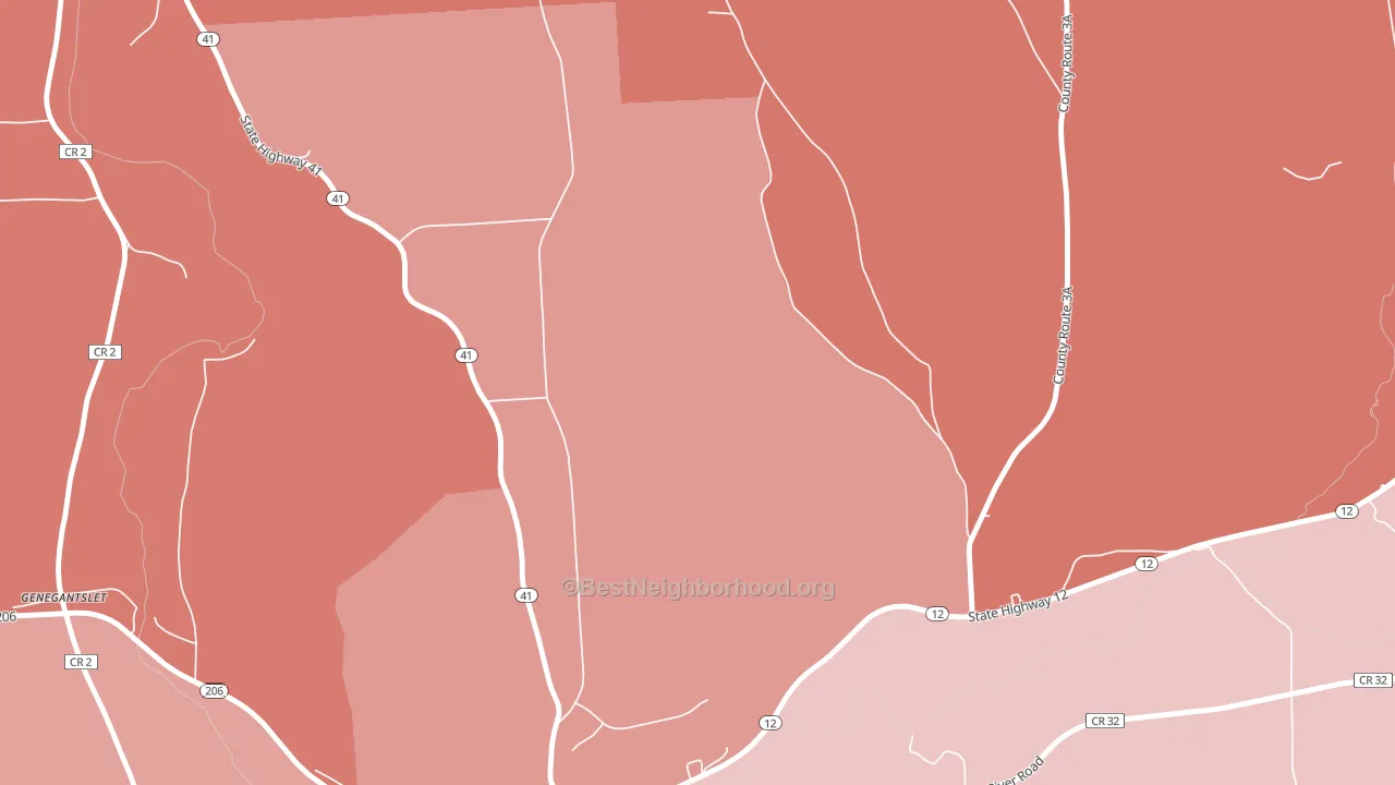 Triangle, NY block-group political-lean map
