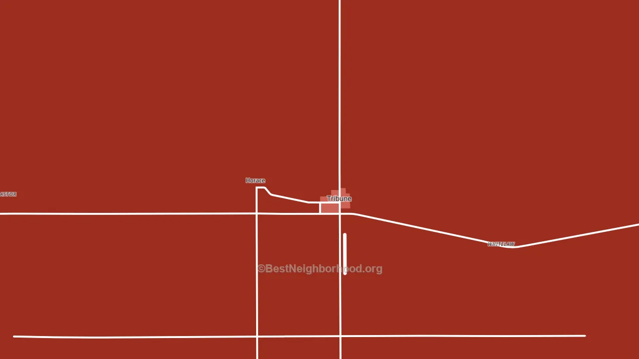 Tribune, KS block-group political-lean map