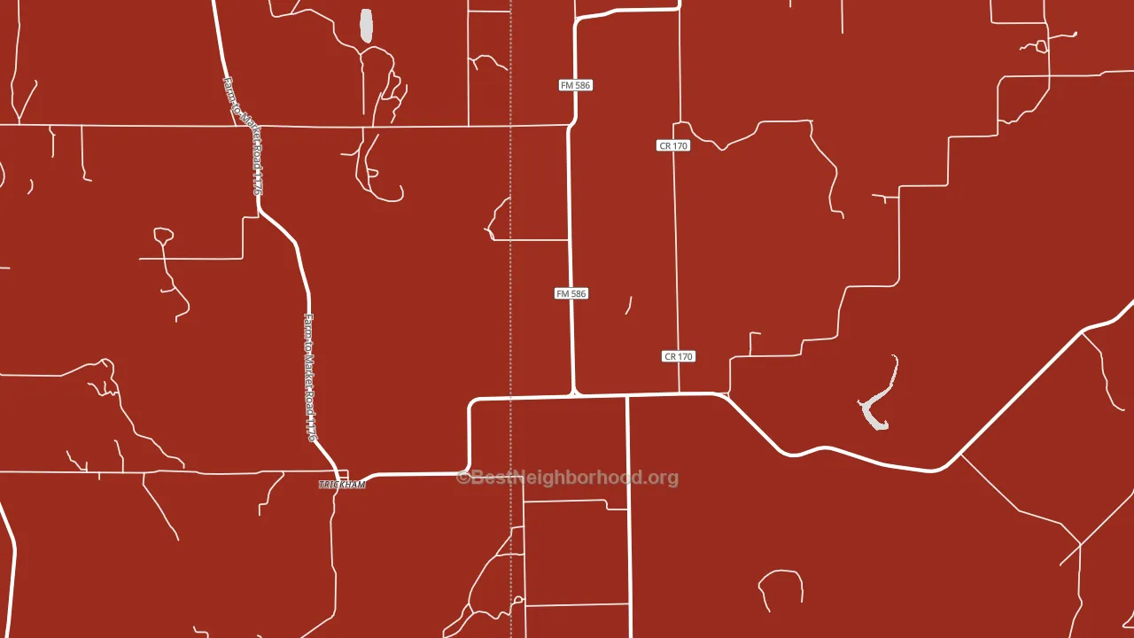Trickham, TX block-group political-lean map