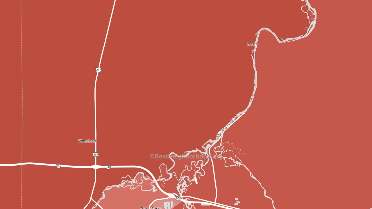 Trident, MT block-group political-lean map