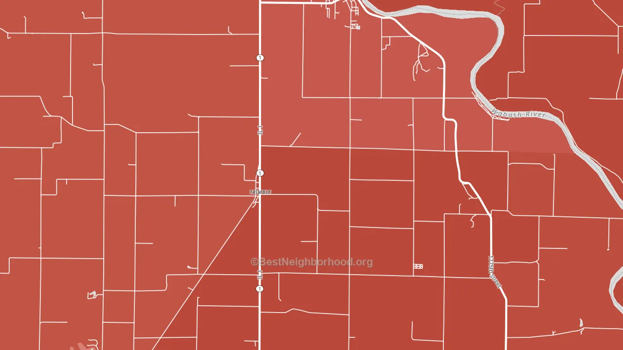 Trimble, IL block-group political-lean map