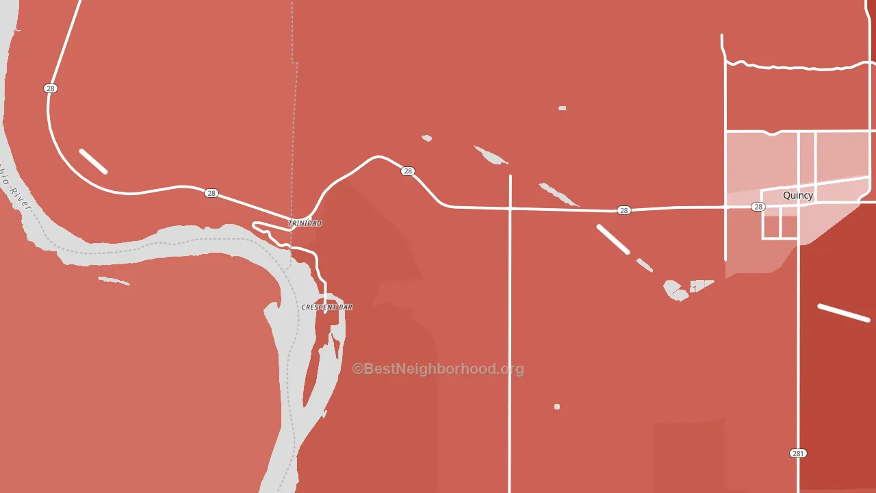Trinidad, WA block-group political-lean map