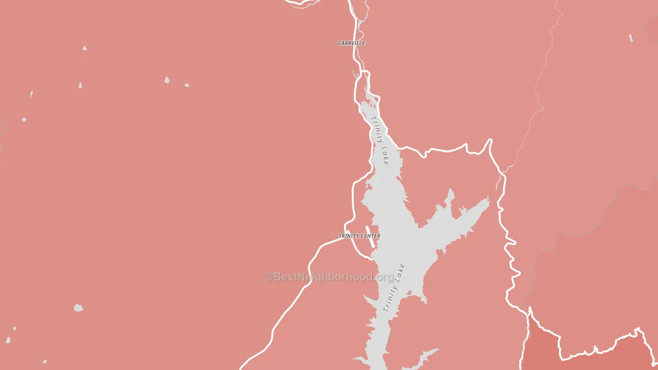 Trinity Center, CA block-group political-lean map