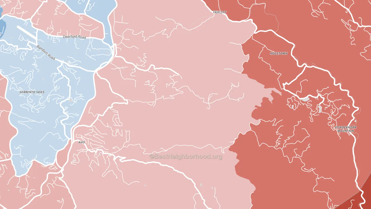 Triplett, NC block-group political-lean map