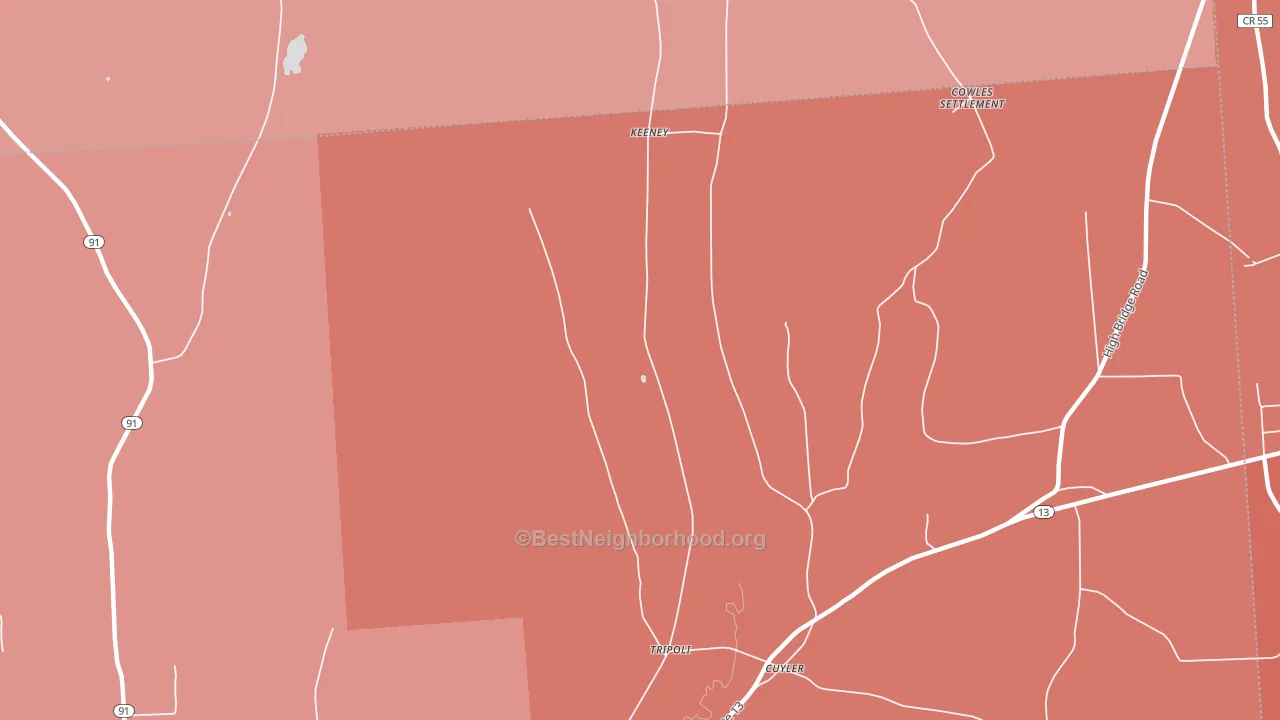 Tripoli, NY block-group political-lean map