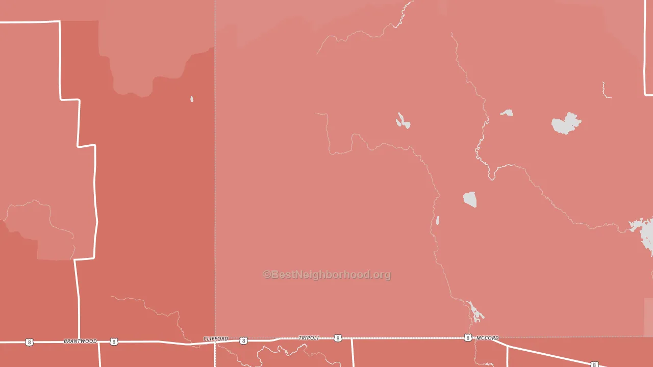 Tripoli, WI block-group political-lean map