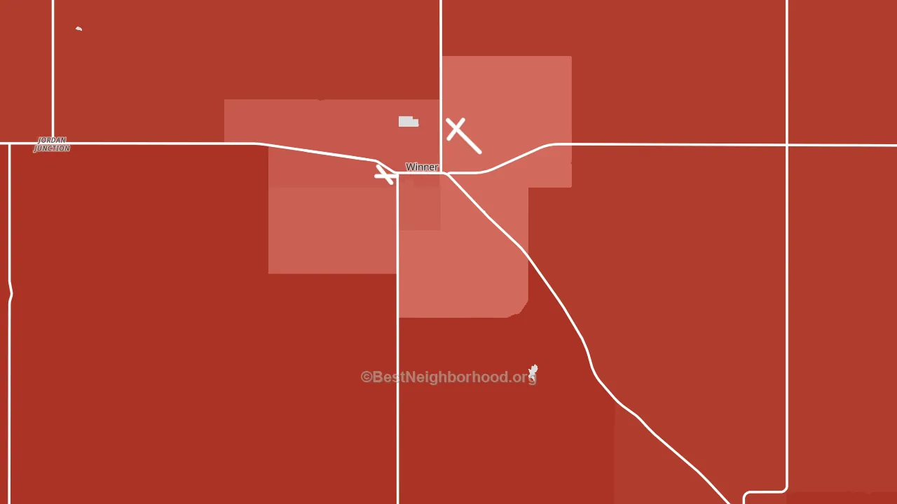 Tripp County, SD block-group political-lean map