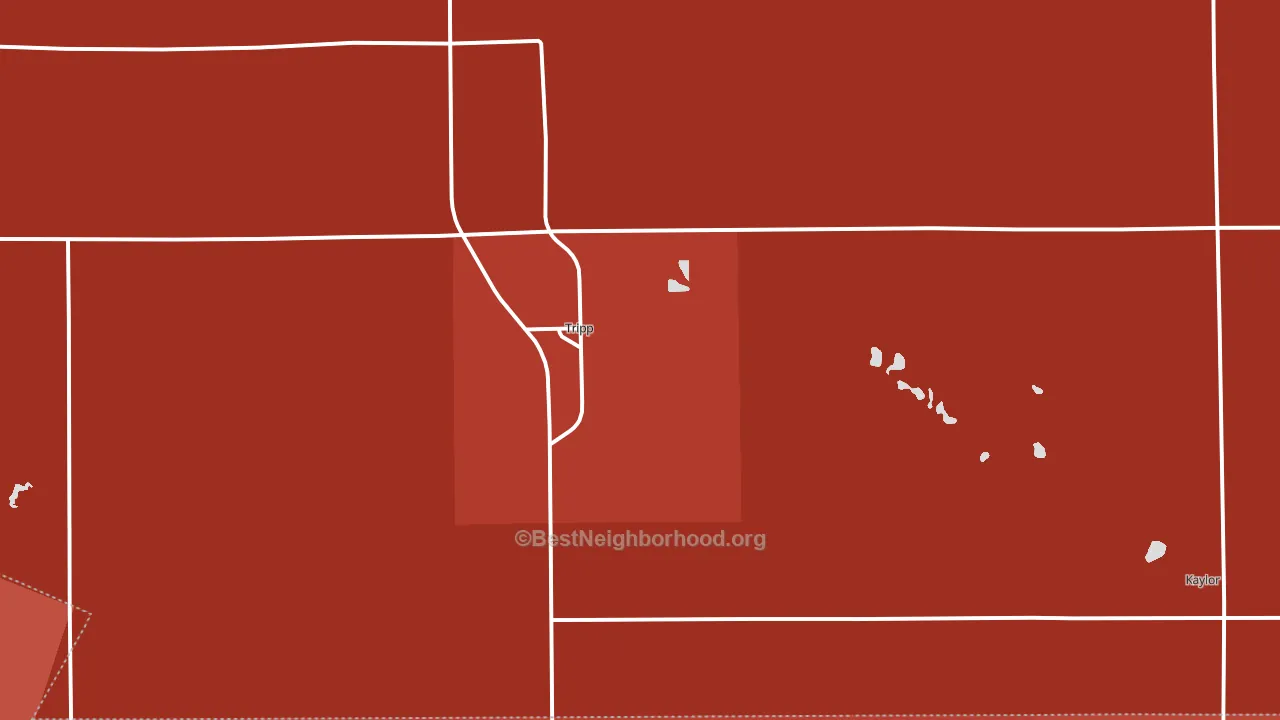 Tripp, SD block-group political-lean map
