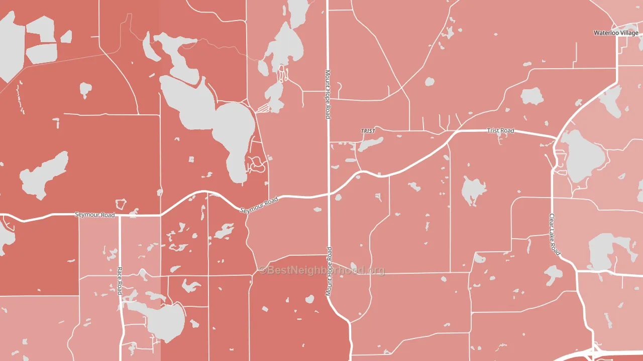 Trist, MI block-group political-lean map
