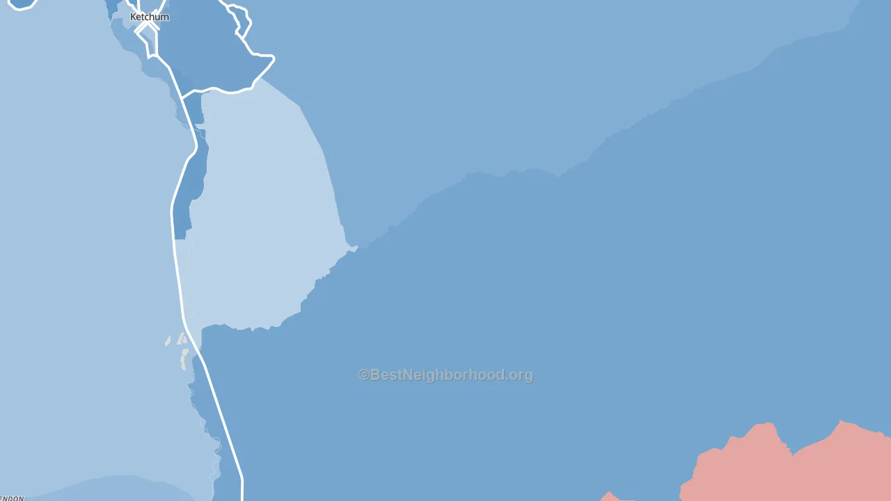Triumph, ID block-group political-lean map