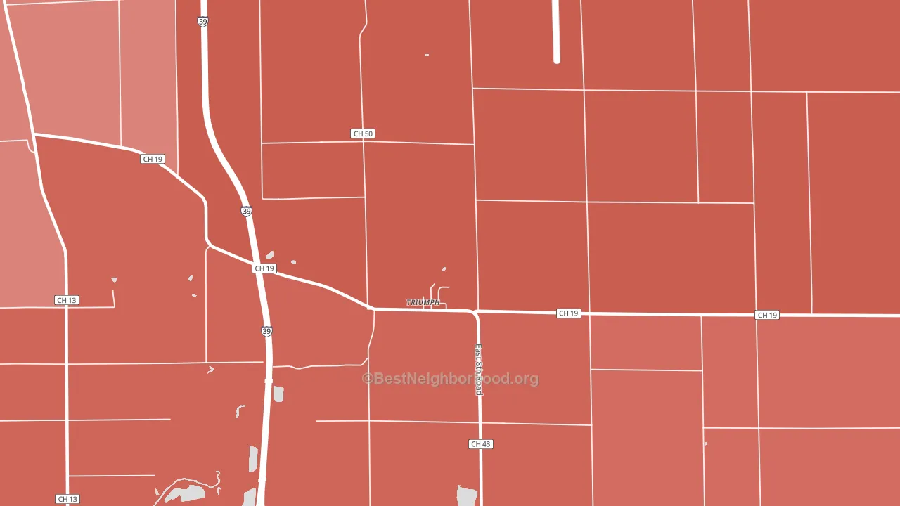 Triumph, IL block-group political-lean map