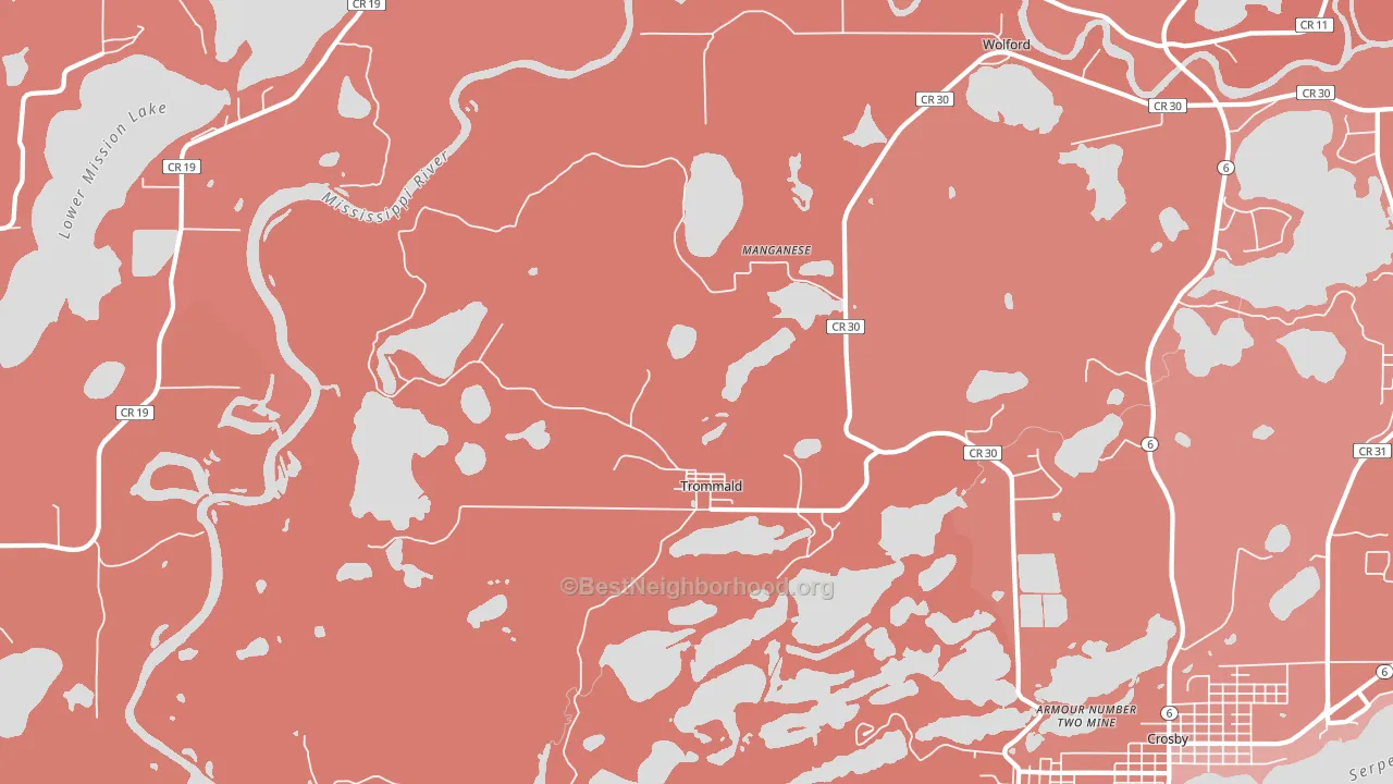 Trommald, MN block-group political-lean map