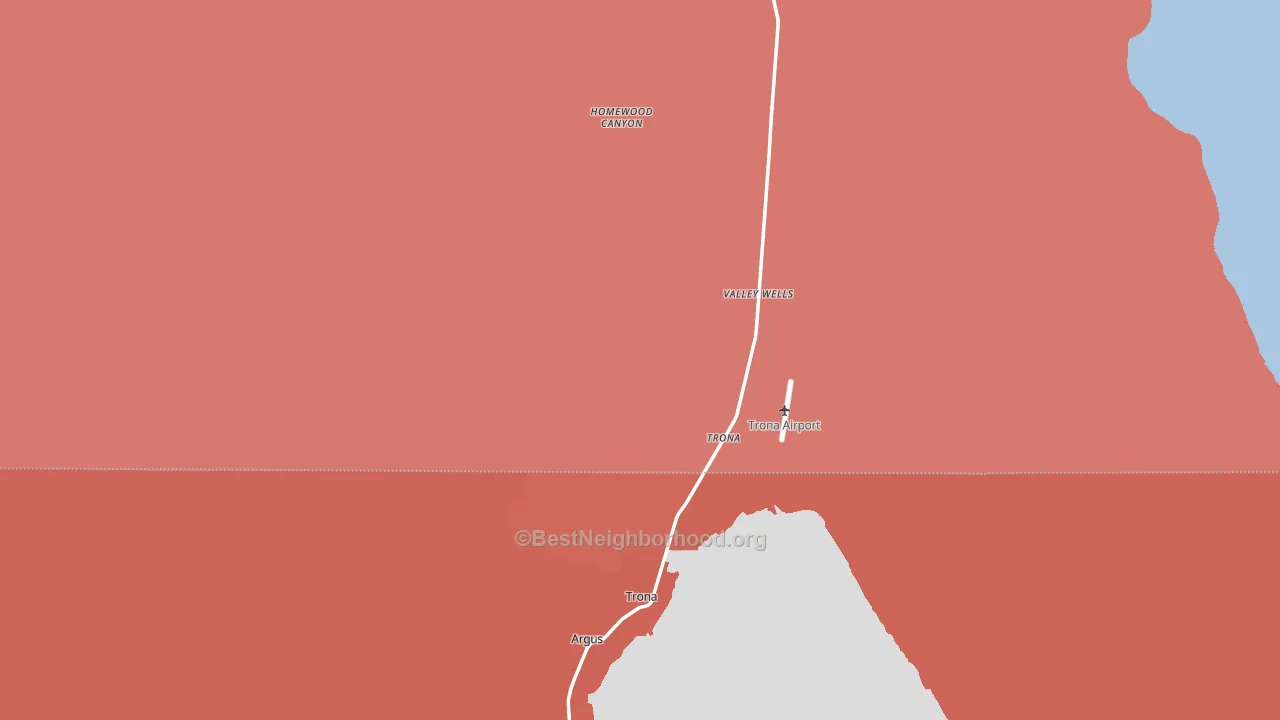 Trona, CA block-group political-lean map