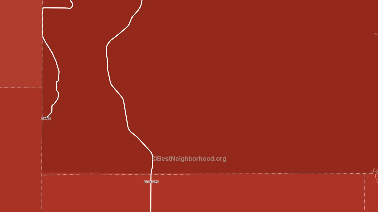 Trotters, ND block-group political-lean map